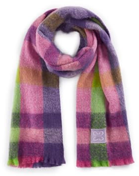 CODELLO WOVEN SCARF RECYCLED POLYESTER CHECK SCHAL (LIL2(LILA), STANDARD)