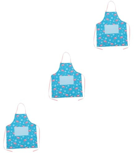 Alipis Delantal De Flamenco 3 Piezas Delantal Para Hornear Unisex De Cocina De Pájaro Flamenco es De Barbacoa Mujer es De Cocina De Mujer