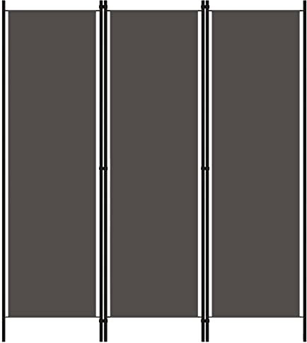 ShGaxin Paravent séparateur à 3 panneaux gris anthracite 150 x 180 cm, paravent séparateur, séparateur d'ambiance, paravent séparateur SPU:320717