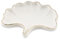 YoHyien Ceramic Soap Dish with Drainage, Ginkgo Leaf Shaped Soap Dish for Bathroom, Self Draining Soap Holder for Shower, Kitchen, and Sink, Keep Soap Dry & Easy Cleaning (White)