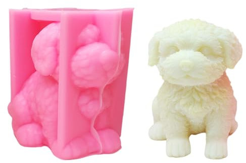Mumuve Moldes para perros, molde de silicona para velas de perro, molde de silicona funcional para hacer velas creativas, manualidades de jabón en