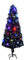 vidaxl Albero di Natale Artificiale Preilluminato 240 cm Fibra Ottica, Nero e Verde, 102 cm di Larghezza, 2.4 cm di Profondità