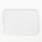 BuzzTrove Serving Trays | Durable Plastic Tea Tray & Dinner Tray | Trays for Eating on Lap, Food Serving & Snacks | Dishwasher Safe, Stackable| 12-Month Guarantee | STMWHT