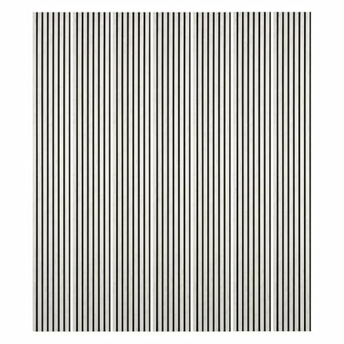 Mur TV - Lot de 7 Panneaux tasseaux Bois 250 x 30 x 1,9 cm - décor marbre Blanc/Feutrine Noir - 5,25m²