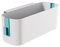 Ruikcoll Bett Organizer zum Einhängen, Hängekörbe mit 2 Abnehmbarer Haken, Robuste Nachttisch Caddy,Wohnheim, für Familie, Büro(Blau)