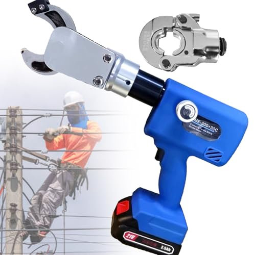 VNATWGOO Crimpadora HidráUlica EléCtrica A BateríA con Doble FuncióN para Terminales De Cable De Cobre