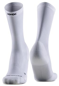 X-Socks Core Sport Light Crew – Kompressionssocken für Laufen, Radfahren & Fitness – Stabilisierung von Sehnen, Muskeln & Gelenken – Erhöhter Komfort & Leistung - Weiß/Schwarz, 42-44