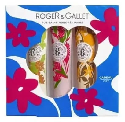 Roger & Gallet – Cofanetto regalo Trio creme mani benefiche 3 x 30 ml – Fiore di Osmanthus, Zenzero rosso e legno d'arancia – Regalo donna – Idratazione, morbidezza e profumi affascinanti