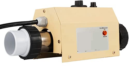 ZKLGS Poolheizung Elektrisch, Schwimmbadheizung 2 kW Spa Elektrische Warmwasserbereiter Pumpe 48 mm 50 mm Poolausrüstung Warmwasserbereiter Thermostat