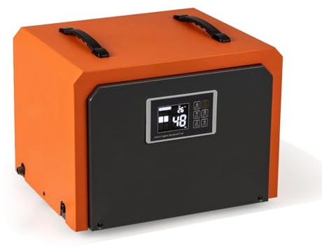 SOARS Deumidificatore Elettrico Professionale 750W, 60L/Giorno Max, 450m³/H, con Timer 24 Ore, Filtro Rimovibile e Lavabile, Protezione Alta/Bassa Temperatura, per Cantina, Magazzino, Box Auto