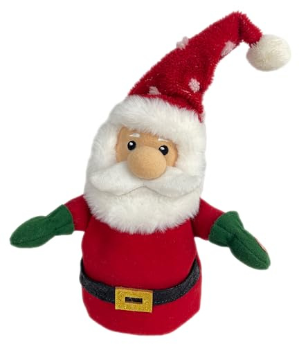 SHX Singender & Tanzender Weihnachtsmann 30 cm | Elektrische Weihnachtsfigur mit Musik & Bewegung | Batterie Dekofigur für Weihnachten Innen | Lustige Weihnachtsdeko mit Sound