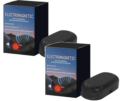 Electromagnetic Car Deicer,Car Advanced Electromagnetic Antifreeze Snow Removal Device,Ehicle Microwave Molecular Deicing Instrument Cars Snow Removal Device,Cars Defroster (2PC)