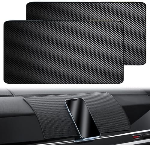 Vyqrx 2 Stück Antirutschmatte Auto - 27 x 15 cm, Starke Klebrige Anti Rutsch Pads für Armaturenbrett, Universelle Dashboard Matte für Handy, Schlüssel & Sonnenbrille
