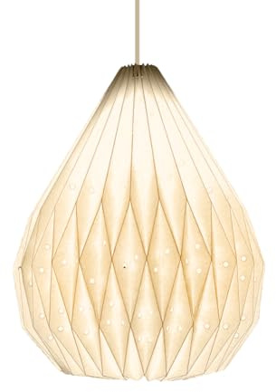 Origami Design Papier Lampenschirm - Folding Pendelleuchte Kunst Dekor,Nordische Kreativpapier Lampenschirm Deko Papier Laterne Deckenlampen Shade,für Hängelampe Schlafzimmer,Wohnzimmer,Esszimmer - U