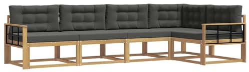 vidaXL Outdoor-Sofagarnitur 4 pcs Weiß und Anthrazit Polyester, Moderne Terrasse, langlebige Outdoor-Möbel, wetterfeste Lounge, gemütliches Sofa, vielseitige Pool-Couch