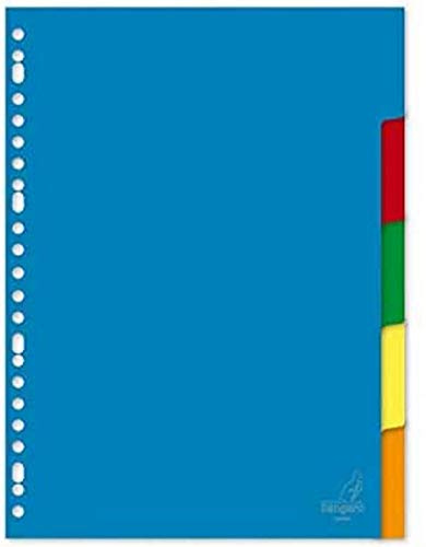 Kangaro Register A4 blanko PP 120 micron 23r. 5tlg sortiert Tabs, 29.7x22.5x0.3