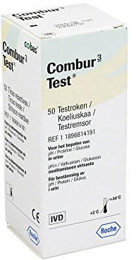 Combur Combur 3 Test 50 Tiras Reactivas Orina 35 gr