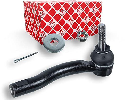 febi bilstein 43239 Spurstangenendstück mit Kronenmutter, Splint und Unterlegscheibe, 1 Stück