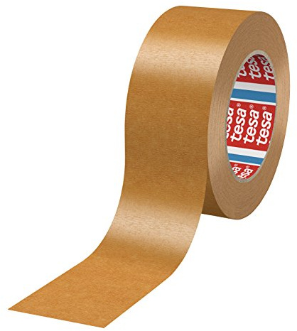 tesa 4309-36 Rollen (Gewerbliches Gebinde), Temperaturbeständiges Papierabdeckband für Lackierarbeiten mit anschließender Trocknung bis 120°C, 50m x 50mm