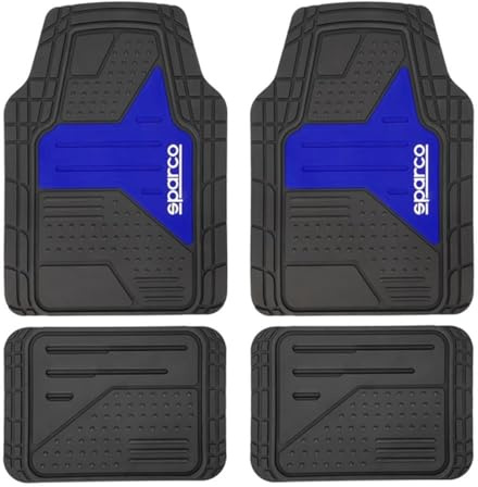 Sparco Teppichboden F511 Schwarz/Blau PVC
