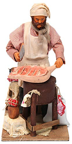 Holyart Metzger 24cm bewegliche Krippenfigur Neapel