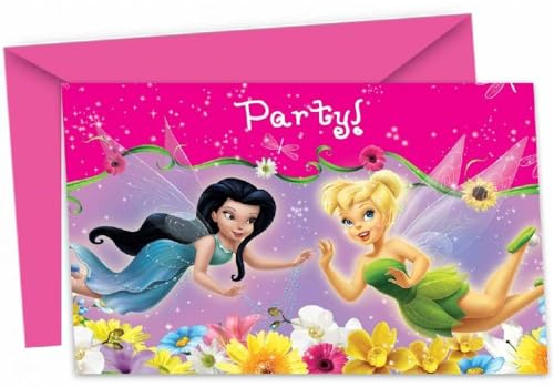 6 Einladungen Fairies Springtime