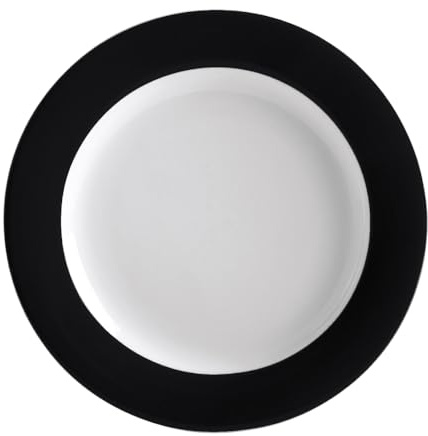 KAHLA 576400A72128C Pronto Colore Brunch-Teller 23 cm pure black|schwarzer Teller aus Porzellan