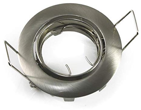 Einbaustrahler Einbaurahmen MR11 eisengebürstet rund