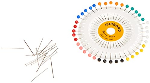 KORBOND Sewing Pins - Berry Pins & Dressmaker Pins Set - 340 Fabric Pins in Storage Cases