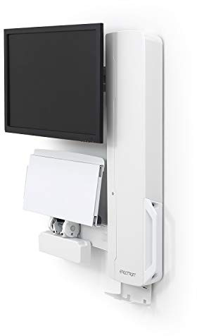 Ergotron Sit-Stand Vertical Lift High Traffic Area Wandhalterung für LCD-Bildschirm/Tastatur/Maus weiß Bildschirmgröße: 61 cm 24 StyleView Sitz-Steh- stark frequentierte Bereich