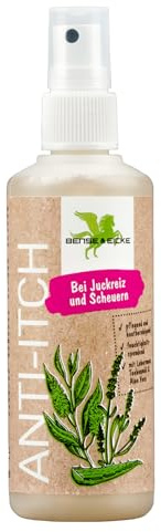 Bense & Eicke Anti-Itch Pflegespray für Pferde 100 ml mit Lebermoos, Aloe Vera, Teebaumöl, Salz aus dem Toten Meer beruhigt juckende Haut reduziert Scheuerneigung unterstützende Pflege bei Sommerekzem