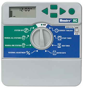 Hunter XC-401I-E - Programador de riego eléctrico Interior, Color Gris