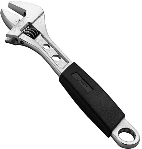 Jetech 250mm (10 Inch) Adjustable Spanner with Soft Grip Handle - Professional Wide Jaw Shifter Wrench for Versatile Applications