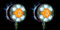 2 x Chrom Bernstein/LED weiß Seite Marker Licht für Truck Trailer Chassis LKW