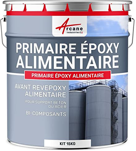 Primaire pour peinture alimentaire, cuve, béton, ou, acier, contenant des, aliments : Primaire époxy alimentaire - 15 kg - ARCANE INDUSTRIES
