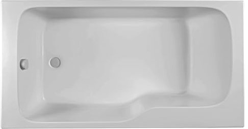Jacob Delafon Baignoire Bain Douche Malice, Version Gauche Blanc Brillant 160 x 85