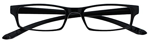 The Reading Glasses Company Die Lesebrille Unternehmen Schwarz Nacken-Leser Herren Damen Federscharniere R20-1 +1,50