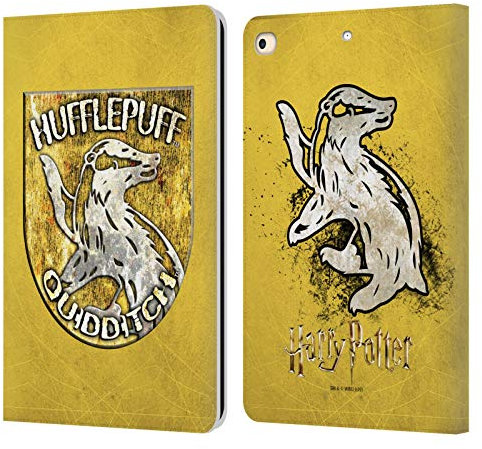 Head Case Designs Licenciado Oficialmente Harry Potter Insignia Hufflepuff Quidditch Prisionero de Azkaban V Carcasa de Cuero Tipo Libro Compatible con Apple iPad 9.7 2017 / iPad 9.7 2018
