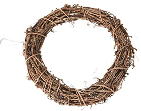 SUPVOX Natürlicher Rattan-Ring-Kranz, Rahmen aus Rattan, Kreis, Zweig, Kranz für Bastelarbeiten, Weihnachten, Türdekoration, 30 cm