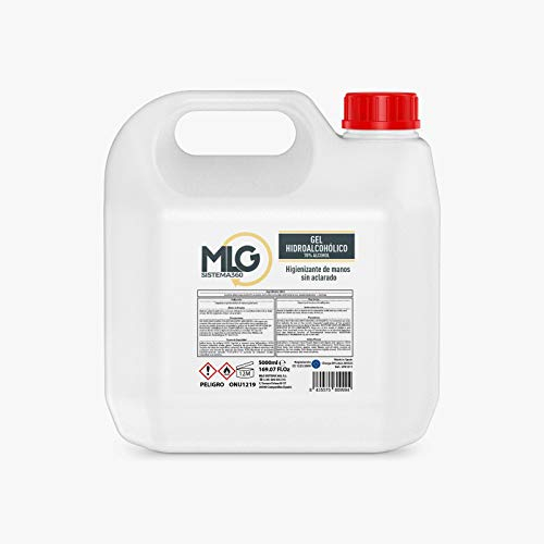 MLG SISTEMA 360 - Gel Hidroalcohólico 5 Litros en Garrafa - Sin aclarado | Higienizante de Manos
