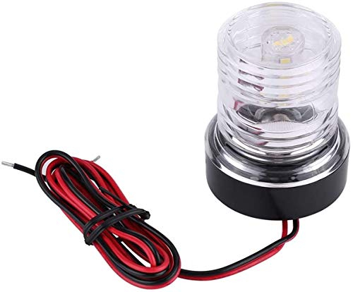 KAOLALI Boot Segeln Signalleuchte Boot Navigation Licht Allround 360° Weiß LED Marine Yacht Anker Licht IP65 Wasserdicht (A)