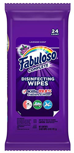 Fabuloso Complete Disinfecting Wipes, Lavender, 24 Count