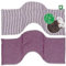 HERBALIND 4-Kammer Wärmekissen Aroma Körnerkissen Lavendelkissen - 50x25 cm für Nacken Schulter in Streifen/lila - 100% Baumwolle OEKO TEX Rapssamen- und Lavendel Füllung Mikrowelle geeignet