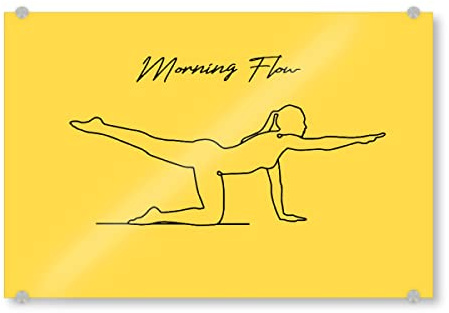 artboxONE Acrylglasbild 90x60 cm Sport Morning Flow Bild hinter Acrylglas - Bild Yoga Drawing Flow