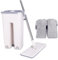 Mopp und Eimer Set Wischmopp Bodenwischer Flach Mopp Eimer Wischmopp und Putzeimer Set Zweikammer Nass Trockenmopps mit 10 Moppads