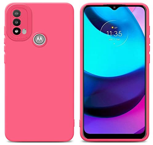 Cadorabo Hülle kompatibel mit Motorola Moto E20 Schutzhülle TPU Silikon Case Liquid Design mit Kameraschutz Slim Kratzfest Weiche Gummi mit Rundumschutz Case Hülle für Motorola Moto E20 in Rot