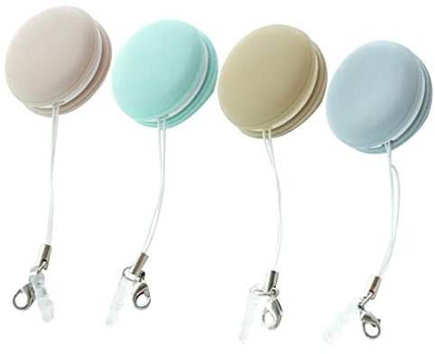 Toyvian Macaron Mobile Phone Screen Cleaner, 4 Pack Macaron Shape Cell Phone Computer Glasses Cleaner Cloth Mobile Phone Screen Lens Wipes Glasses with Portable Keychain