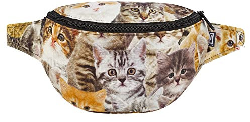 PP-Berlin Bauchtasche, Canvas Stoff, Katzen Motiv, Klassisch, Vegan, Handmade in Berlin für Damen, Herren, Unisex. Hipbag, Crossbody Bag, Schultertasche, Hüfttasche
