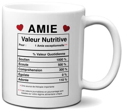 L'Esprit Des Anges Tasse-Mug Meilleure Amie Cadeau Copine- Amie Valeur Nutritive- Idée Original Anniversaire Femme