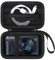 Canboc Tragetasche für Canon PowerShot SX740 SX730 SX720 SX620 V1 G7X Digitalkamera, Point and Shoot Vlogging Kameratasche, Reißverschluss Mesh Tasche passt USB Kabel, Batterien, Schwarz